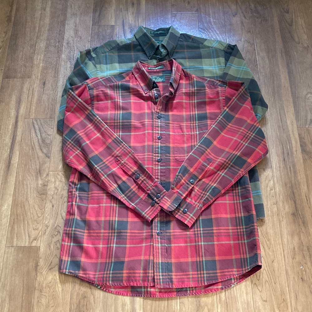Vintage Orvis Plaid Men's Casual Shirt Set
